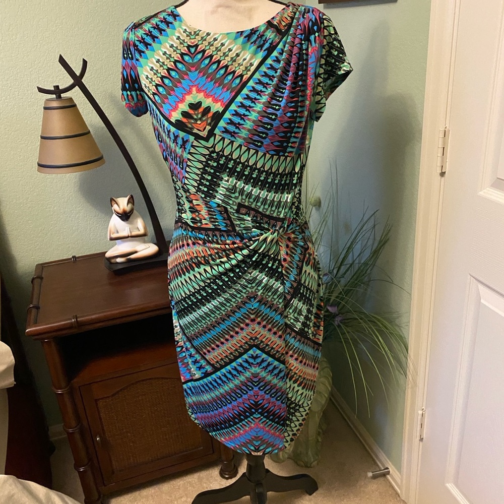 Calvin Klein Dress in Blue and Green